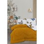 ETE HOMETEX ÇİFT KİŞİLİK LÜX WELSOFT YORGAN SETİ 195X215CM KELEBEK HARDAL 8696474232007